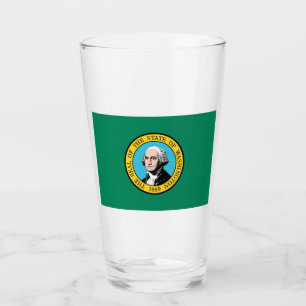 Staatsflagge in Washington Glas
