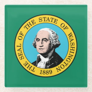 Staatsflagge in Washington Glasuntersetzer