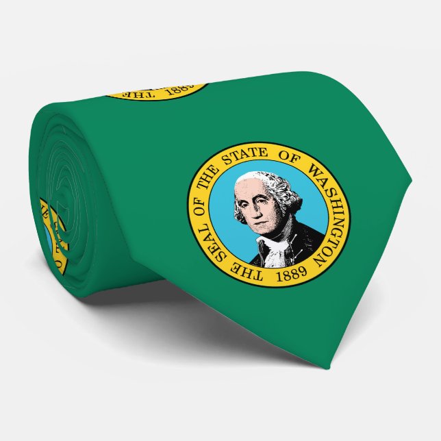 Staatsflagge in Washington Krawatte (Gerollt)