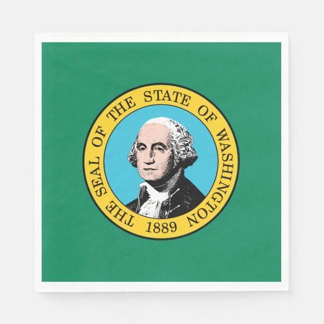 Staatsflagge in Washington Serviette (Vorderseite)