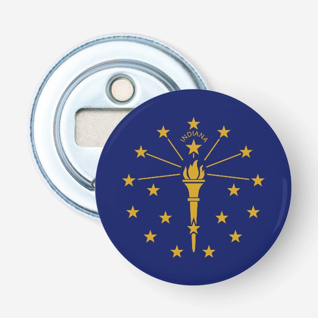 Staatsflagge Indiana Flaschenöffner (Vorderseite)