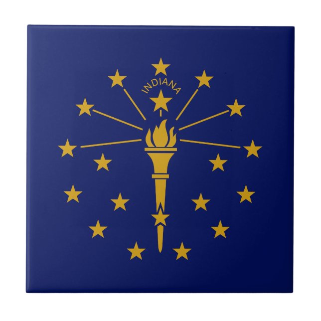 Staatsflagge Indiana Fliese (Vorderseite)