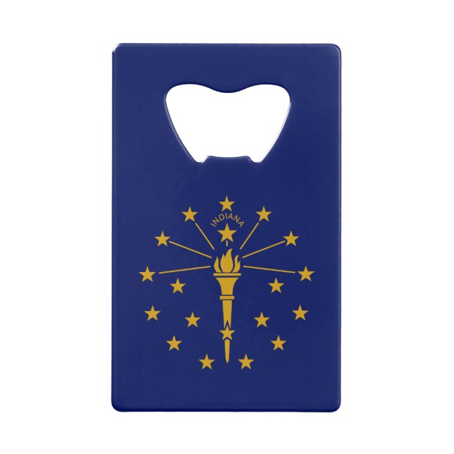 Staatsflagge Indiana Geldbeutel Flaschenöffner (Vorderseite)