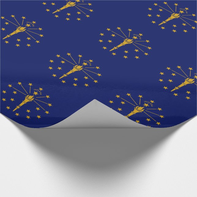 Staatsflagge Indiana Geschenkpapier (Ecke)