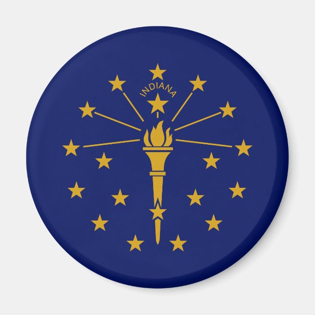 Staatsflagge Indiana Magnet (Vorne)