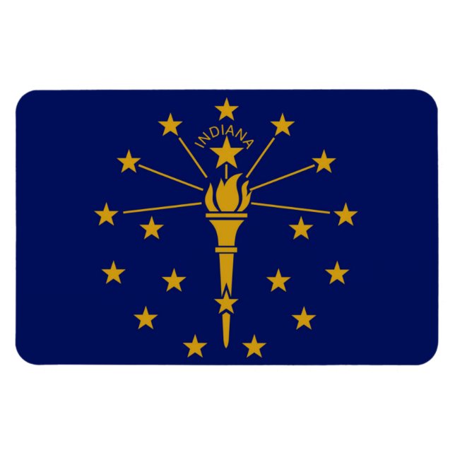 Staatsflagge Indiana Magnet (Horizontal)