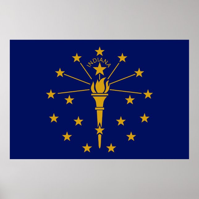 Staatsflagge Indiana Poster (Vorne)