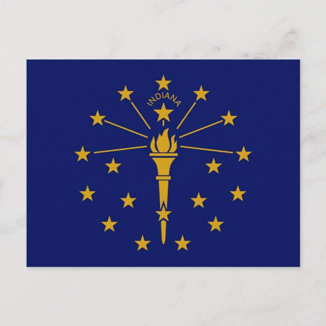 Staatsflagge Indiana Postkarte (Vorderseite)