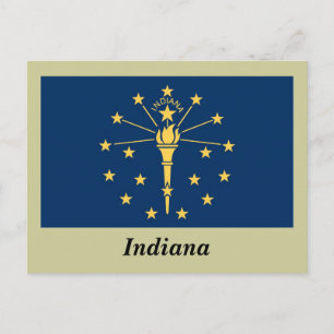 Staatsflagge Indiana Postkarte