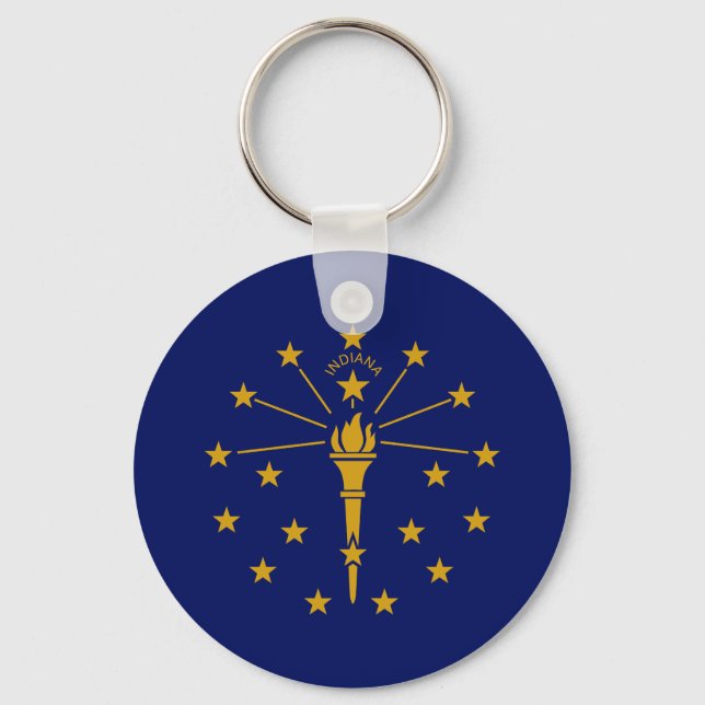 Staatsflagge Indiana Schlüsselanhänger (Vorderseite)