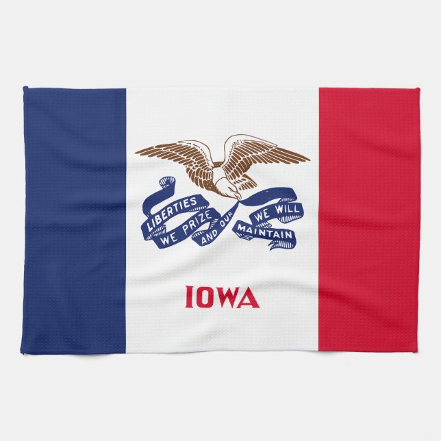 Staatsflagge Iowa Geschirrtuch (Horizontal)