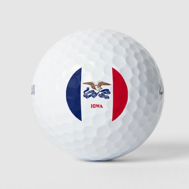 Staatsflagge Iowa Golfball (Vorderseite)