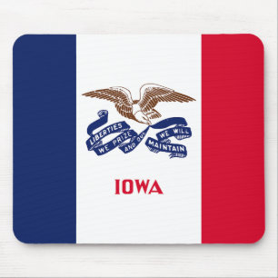 Staatsflagge Iowa Mousepad