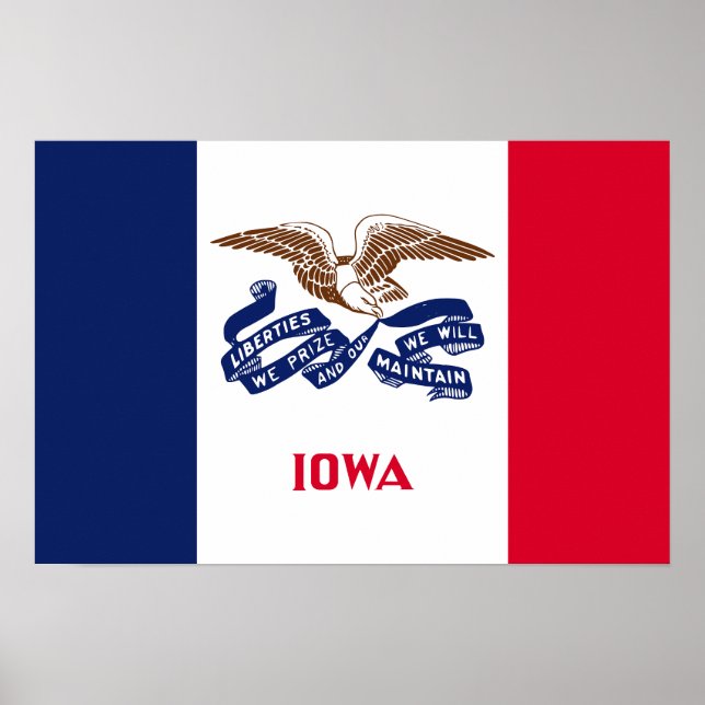 Staatsflagge Iowa Poster (Vorne)