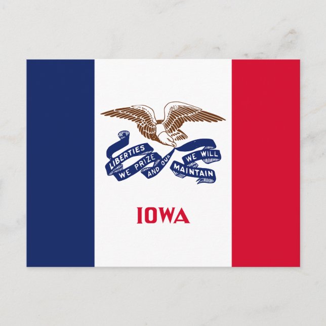 Staatsflagge Iowa Postkarte (Vorderseite)