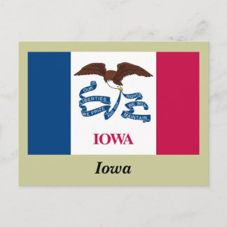 Staatsflagge Iowa Postkarte