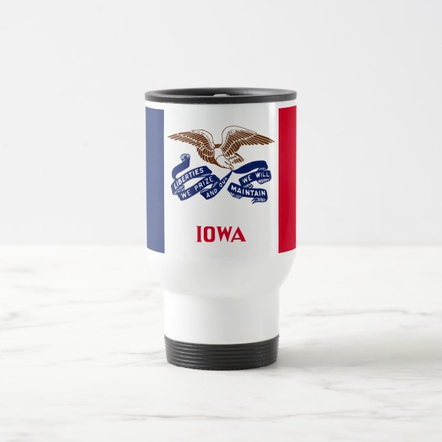 Staatsflagge Iowa Reisebecher (Mittel)