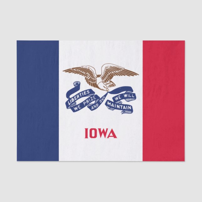 Staatsflagge Iowa Seidenpapier (Vorderseite)