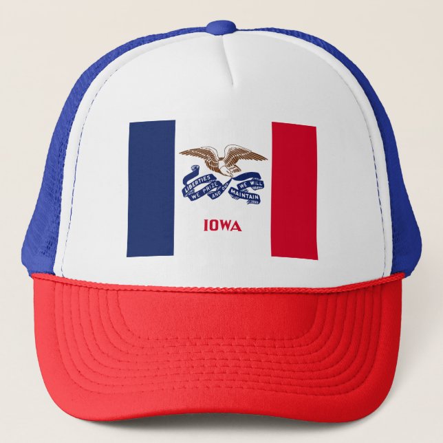 Staatsflagge Iowa Truckerkappe (Vorderseite)