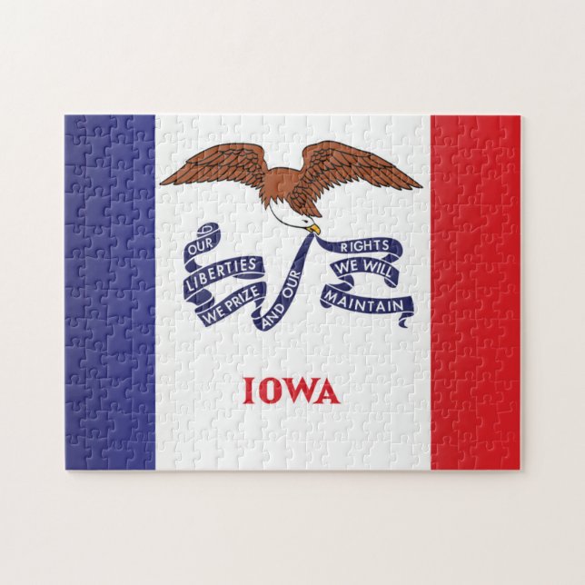 Staatsflagge Iowa, USA (Horizontal)