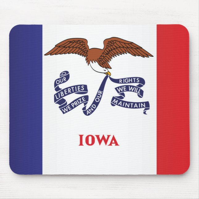 Staatsflagge Iowa, USA Mousepad (Vorne)