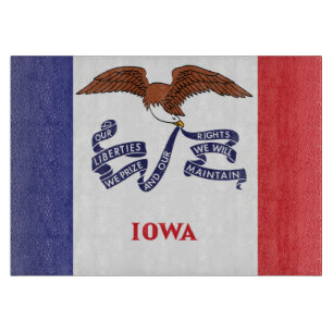 Staatsflagge Iowa, USA Schneidebrett