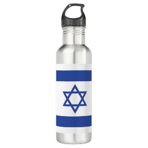 Staatsflagge Israels, Davidstern Judentum jüdisch Edelstahlflasche