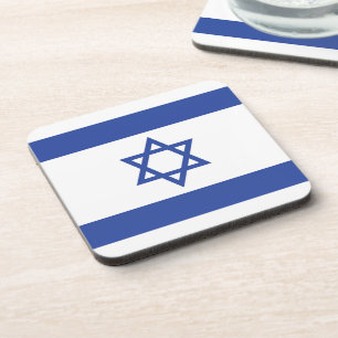 Staatsflagge Israels, Davidstern Judentum jüdisch Getränkeuntersetzer