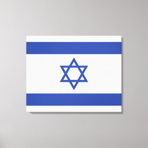 Staatsflagge Israels, Davidstern Judentum jüdisch Leinwanddruck