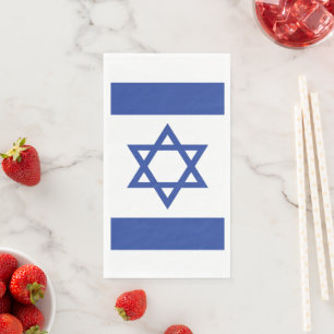 Staatsflagge Israels, Davidstern Judentum jüdisch Serviette