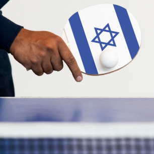 Staatsflagge Israels, Davidstern Judentum jüdisch Tischtennis Schläger