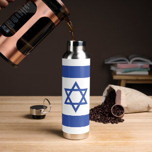 Staatsflagge Israels, Davidstern Judentum jüdisch Trinkflasche