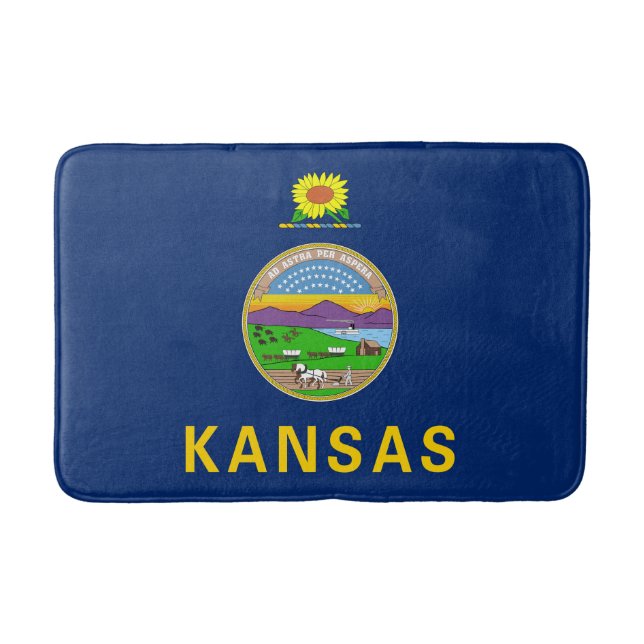Staatsflagge Kansas Badematte (Vorderseite)
