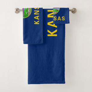 Staatsflagge Kansas Badhandtuch Set