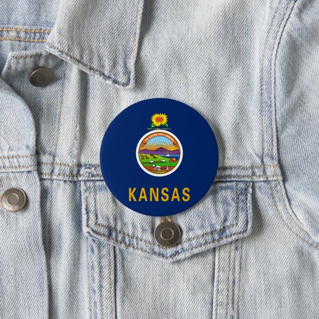 Staatsflagge Kansas Button (Beispiel)