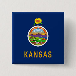 Staatsflagge Kansas Button