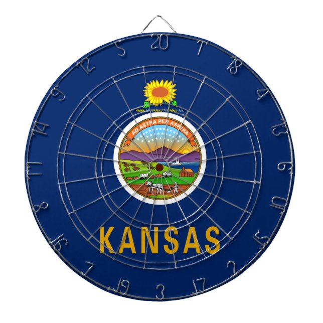 Staatsflagge Kansas Dartscheibe (vorne)