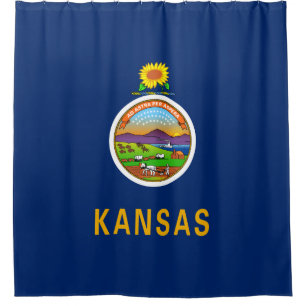 Staatsflagge Kansas Duschvorhang