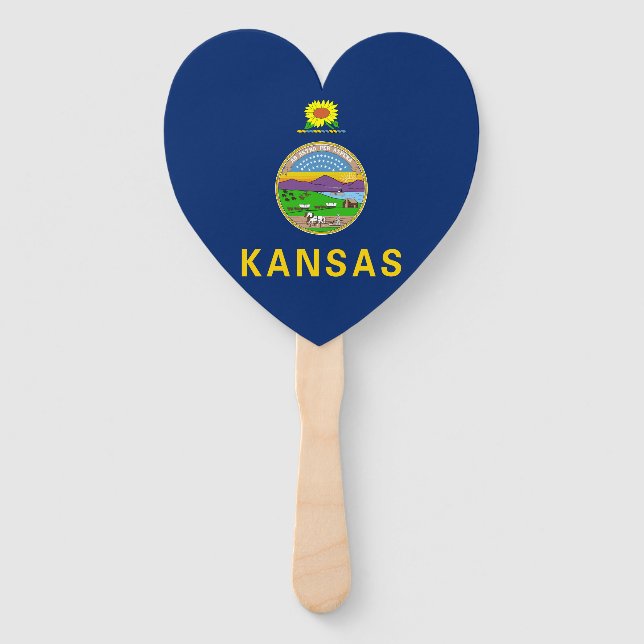 Staatsflagge Kansas Fächer (Vorderseite)