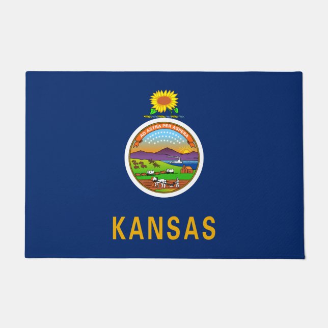 Staatsflagge Kansas Fußmatte (Vorderseite)