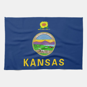 Staatsflagge Kansas Geschirrtuch