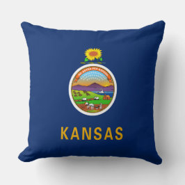 Staatsflagge Kansas Kissen