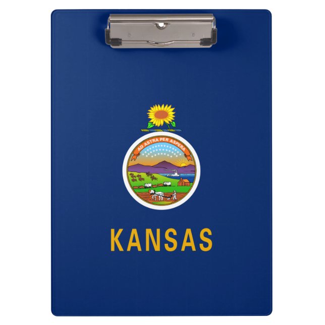 Staatsflagge Kansas Klemmbrett (Vorderseite)