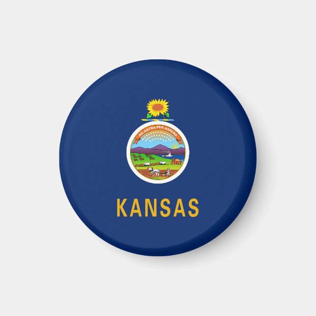Staatsflagge Kansas Magnet (Vorne)