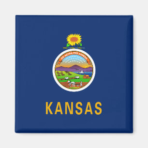 Staatsflagge Kansas Magnet