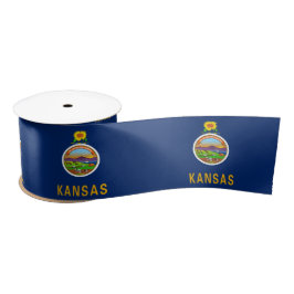 Staatsflagge Kansas Satinband