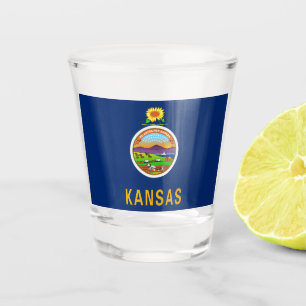 Staatsflagge Kansas Schnapsglas