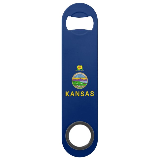 Staatsflagge Kansas Speed Flaschenöffner (Vorderseite)