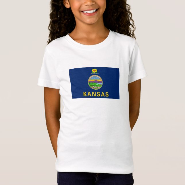 Staatsflagge Kansas T-Shirt (Vorderseite)