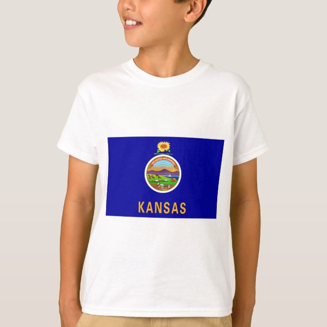 Staatsflagge Kansas T-Shirt (Vorderseite)